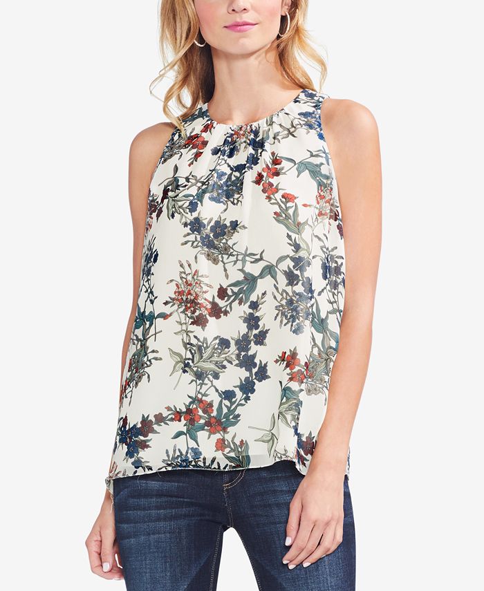 Vince Camuto Sleeveless FloralPrint Top Macy's
