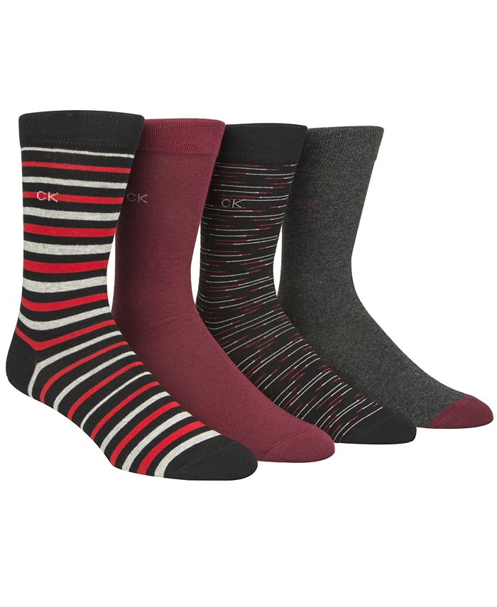 Calvin Klein Men's 4-Pk. Striped Socks - Macy's