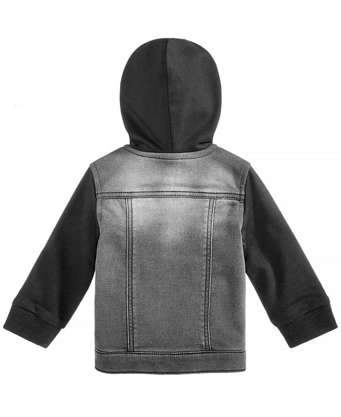 First Impressions Baby Boys LayeredLook Hooded Denim Jacket, Created for Macy's Macy's