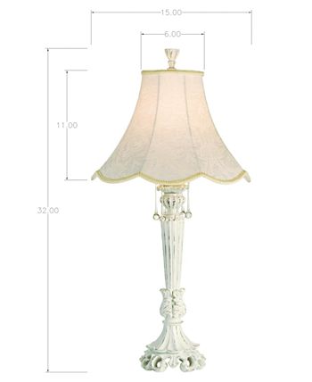 Kathy Ireland - Chateau de Bordeaux White Table Lamp
