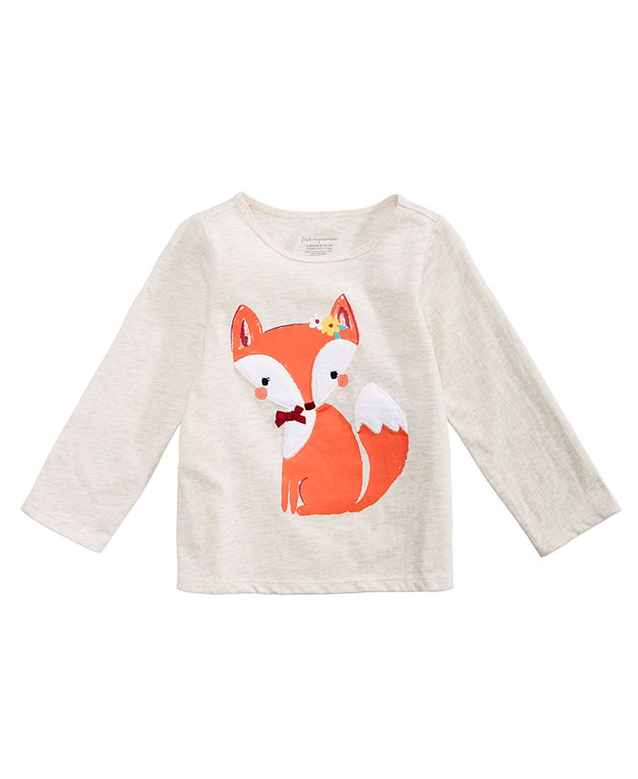 First Impressions Toddler Girls Fox Graphic T-Shirt, Created for Macy's ...