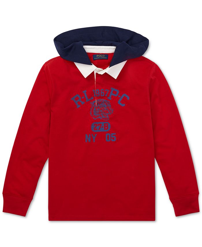 Hooded sales rugby shirt