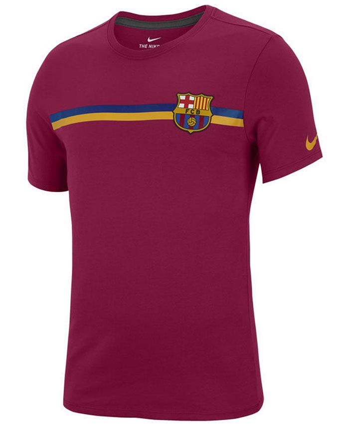 Lids Nike Men's FC Barcelona Team Stripe Crest T-Shirt - Macy's