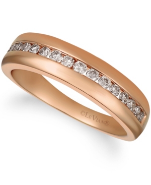 image of His By Le Vian Nude Diamonds (1/2 ct. t.w.) Band in 14k Rose Gold