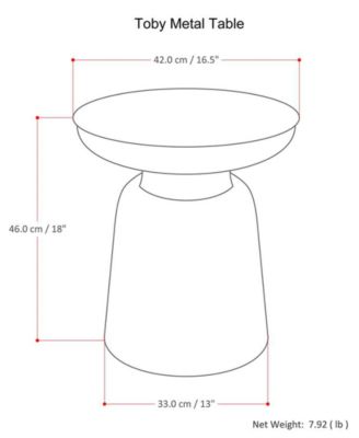 Leroi Metal Accent Table