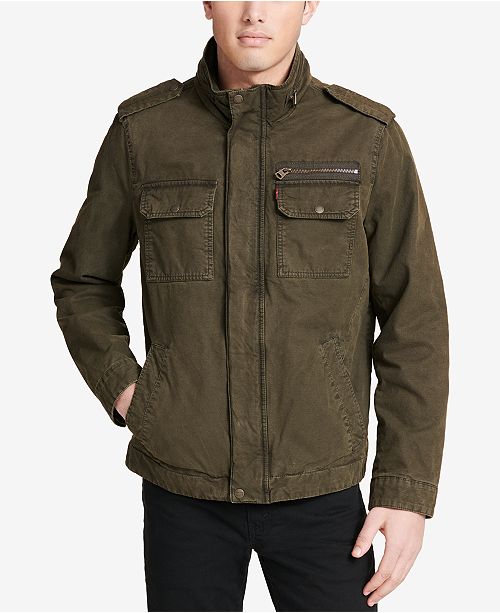Levi's Men's Cotton Zip-Front Jacket & Reviews - Coats & Jackets - Men ...