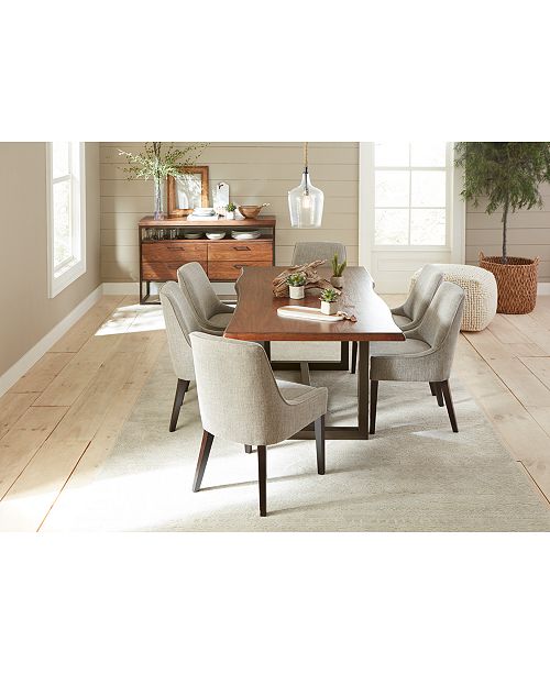 furniture everly live edge dining furniture collection, created for