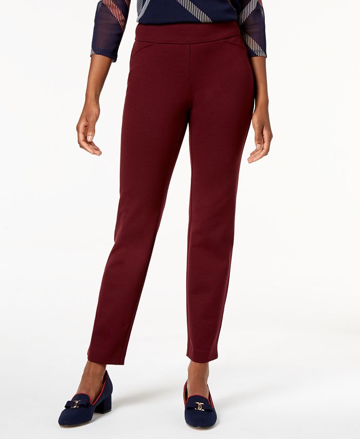 Charter Club Womens Pull On Ponte Knit Pants Brown Size 4 Petite main image 0