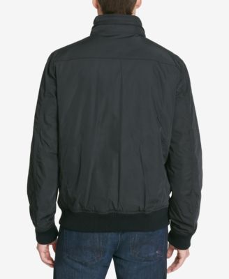 tommy hilfiger men's performance faux memory bomber jacket