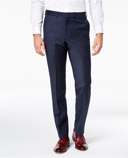mens navy pinstripe pants