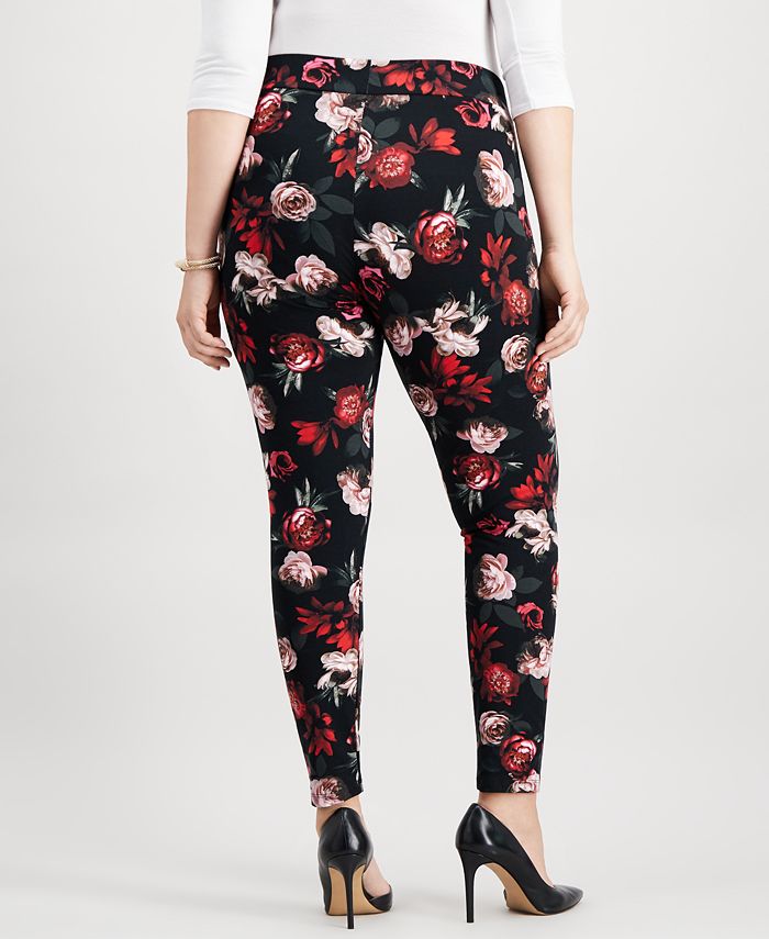 JM Collection Plus Size Printed Leggings, Created for Macy's - Macy's