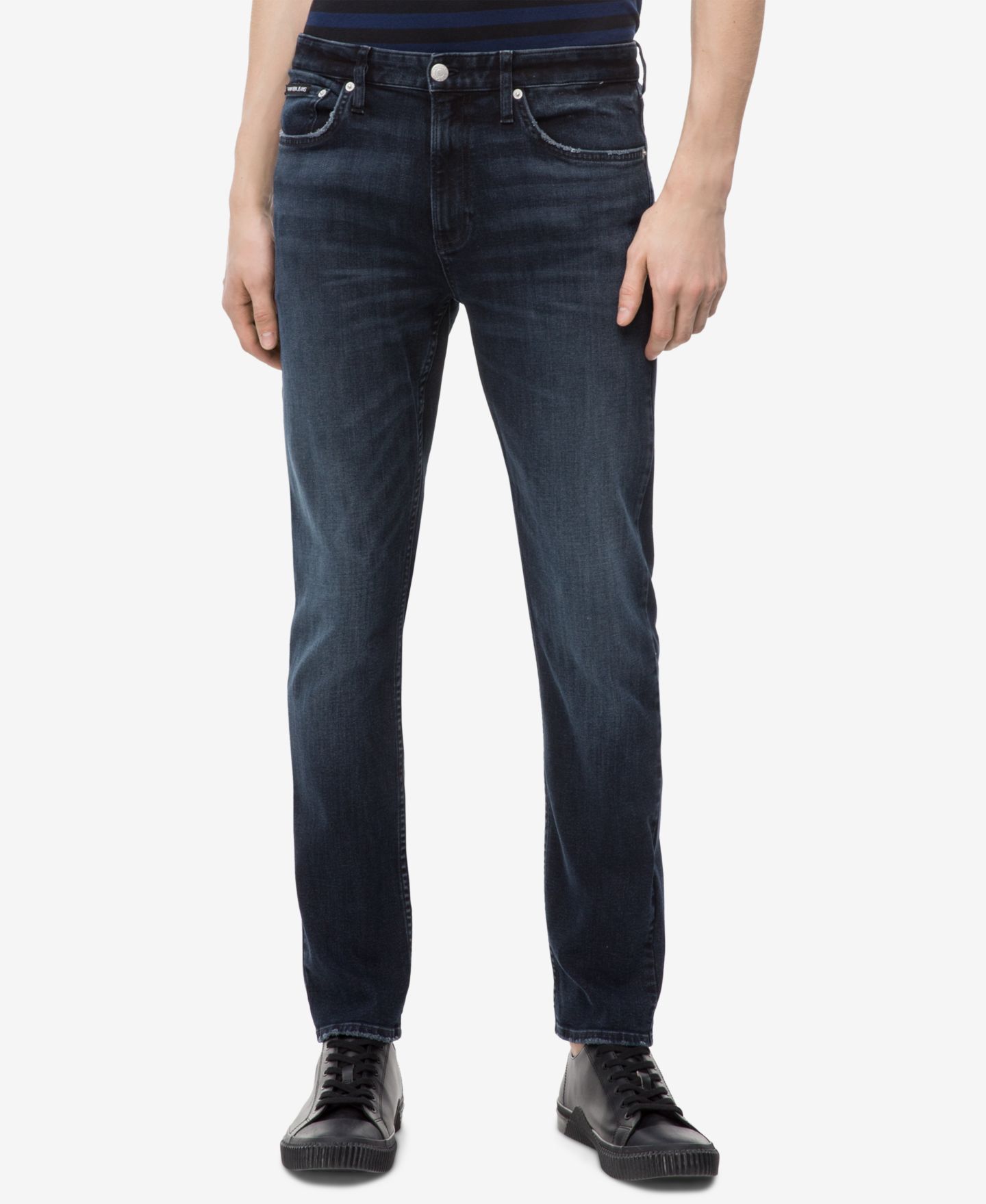 Мужские джинсы Calvin Klein Slim-Fit Stretch, цвет: Синий, вариант 1 — фото 1