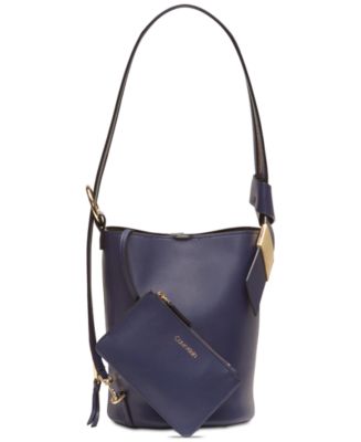 Calvin Klein Karsyn Leather Convertible Hobo Backpack - Macy's