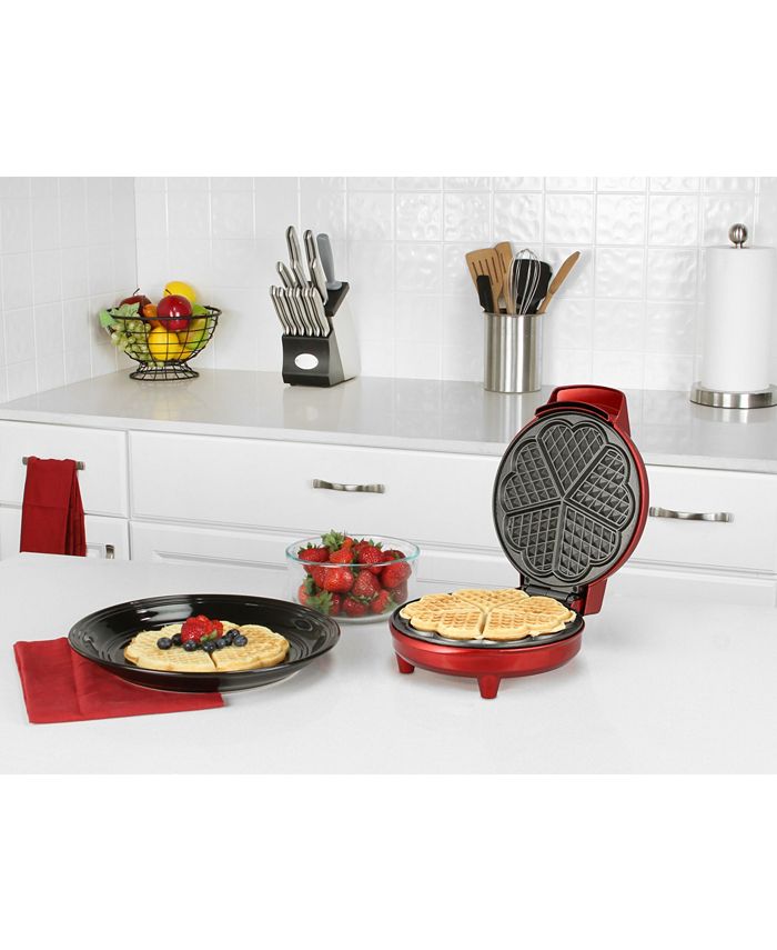 Kalorik Red Metallic Heart Shape Waffle Maker Macy's
