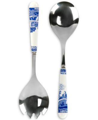 Spode - Blue Italian Salad Servers, Set of 2
