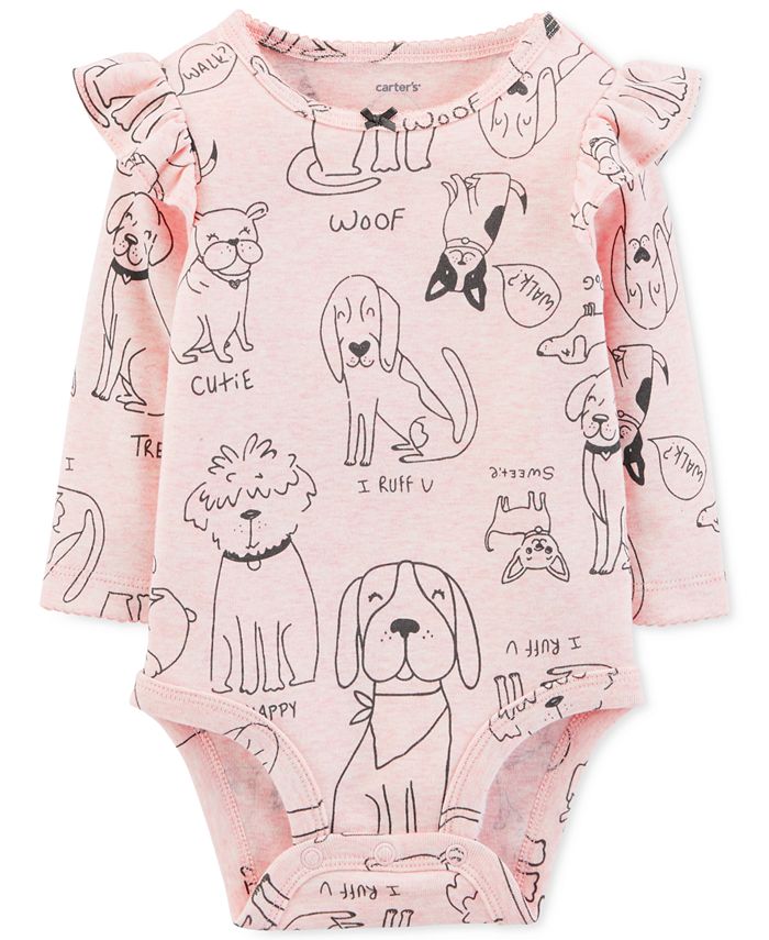 Carter's Baby Girls DogPrint Bodysuit Macy's