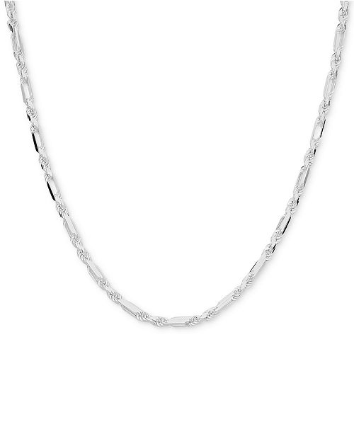 Macy's Tuscany Rope Chain 24" Necklace in Sterling Silver (5mm