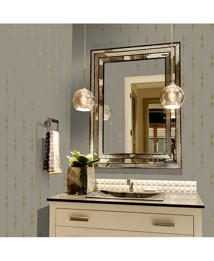 Tempaper Inspire Me Home Décor For Shimmer Self Adhesive Wallpaper Reviews Decor Macy S - Inspire Me Home Decor Bathrooms