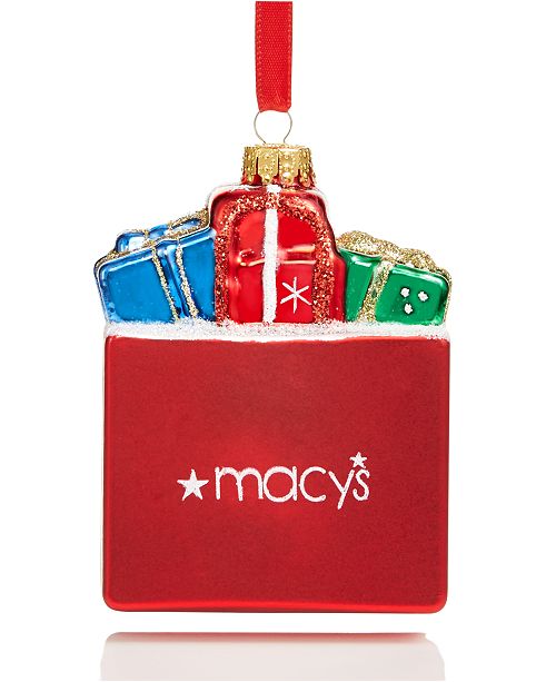 Holiday Lane Macy S Shopping Bag With Gifts Ornament Created For