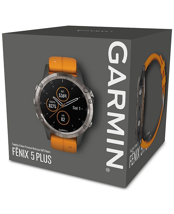 fenix 5 plus orange band