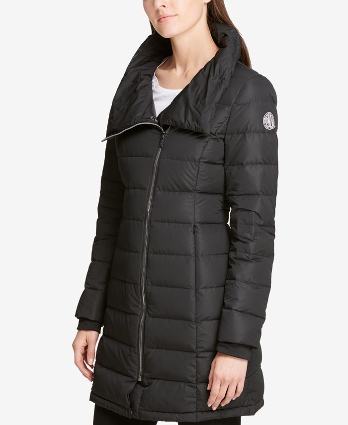 DKNY Asymmetrical Packable Puffer Coat, Created for Macy's - Macy's