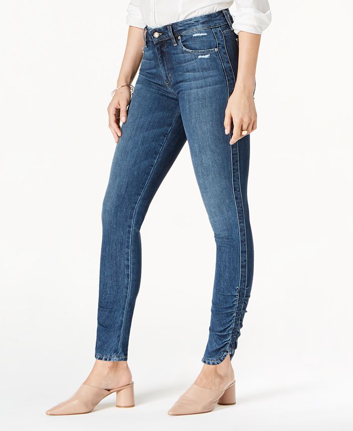 Joe's Jeans The Icon MidRise Skinny Ankle Jeans with Ruched Hem Macy's