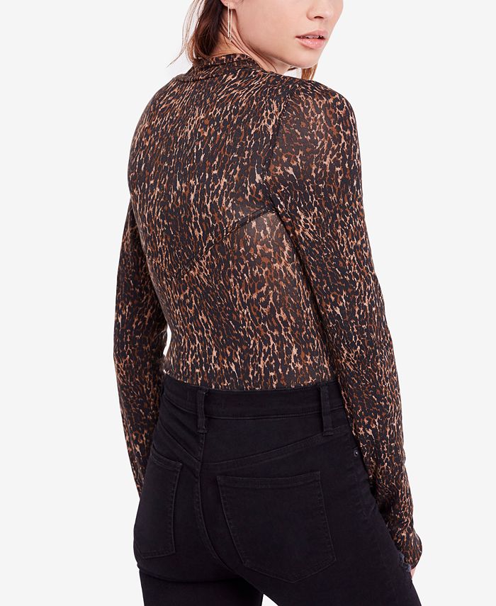 Wild Thing Animal Print Blue Triangle Top main image 1