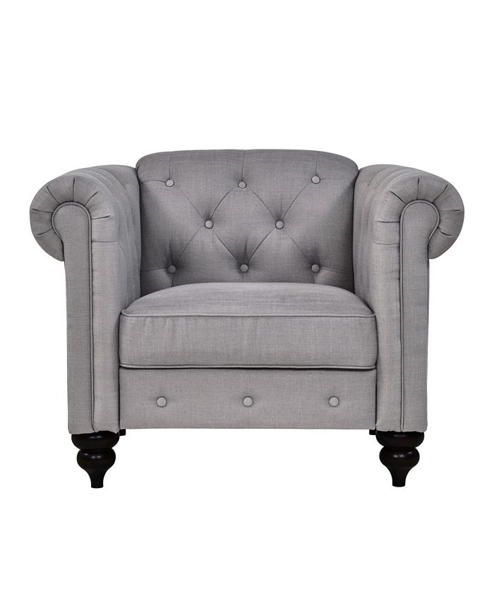 Dwell Home Inc. Sofas 2 Go Elizabeth Chair Fog - Macy's