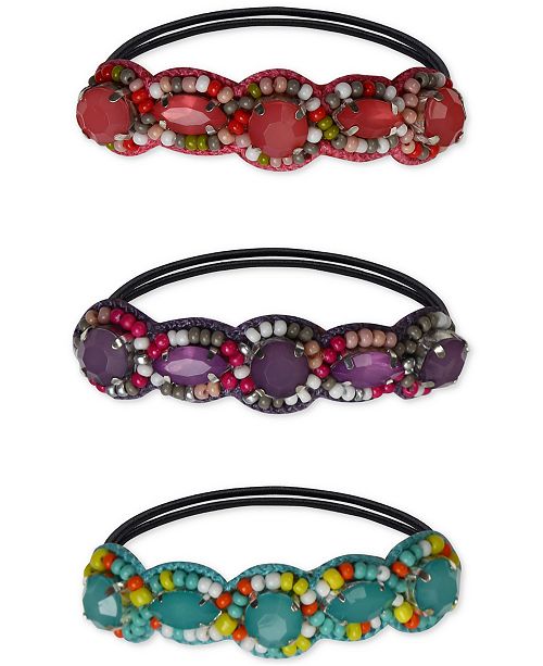 Deepa 3 Pc Set Multicolored Beaded Hair Ties Reviews Fashion