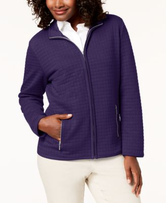 Karen Scott Quilted Fleece Jacket Created for Macy s Macy s