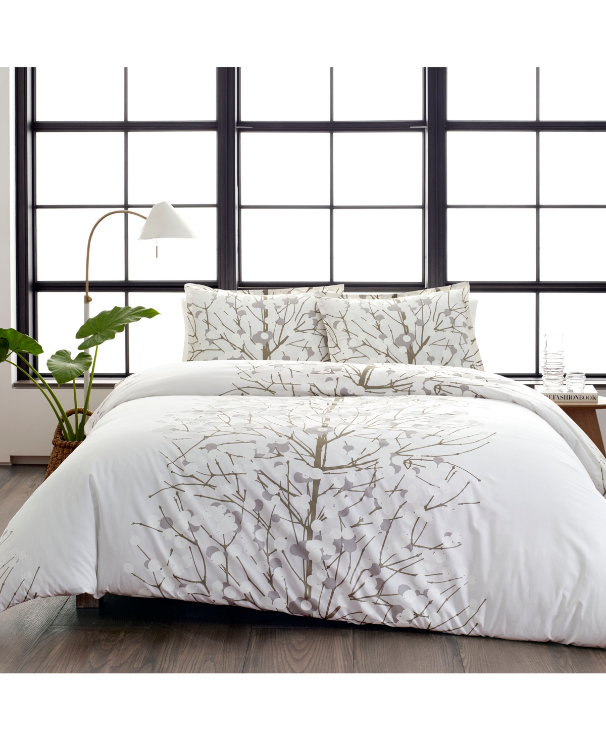 UPC 883893568747 product image for Marimekko Lumimarja Cotton 2-Pc. Silver Twin Duvet Cover Set Bedding | upcitemdb.com