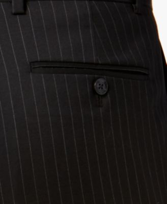 Tommy Hilfiger Men's Modern-Fit THFlex Stretch Black Pinstripe Suit Pants