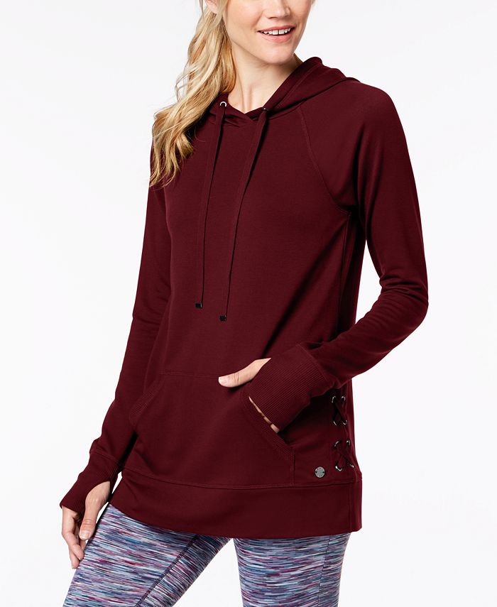 Ideology Lace-Up Sides Hoodie, Created for Macy's - Macy's