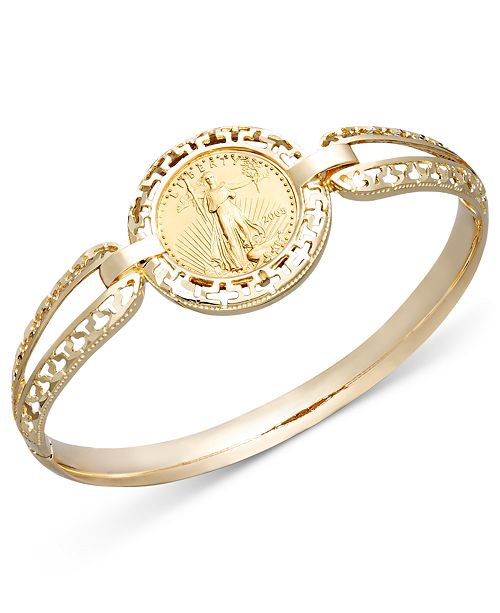 Macys 14kt gold bracelet clearance