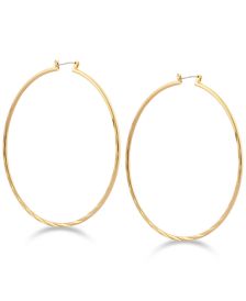 2 3/4" Textured Large Hoop Earrings  