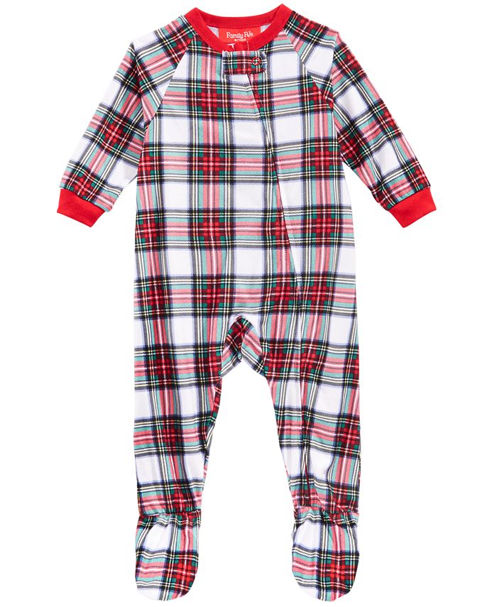 Family Pajamas Matching Baby Stewart Plaid Footed Created for Macy's ...