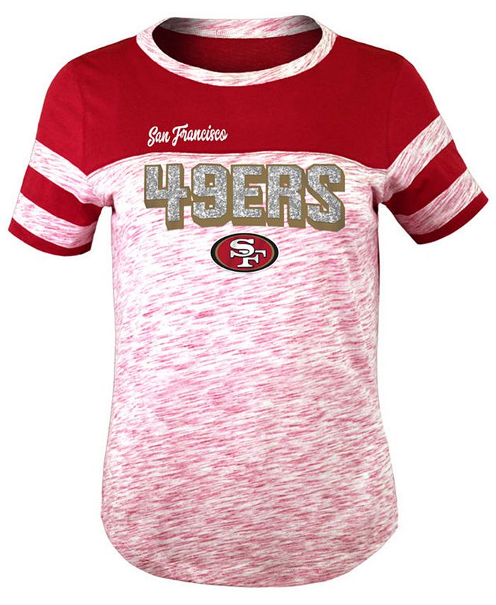 5th & Ocean San Francisco 49ers Space Dye Glitter T-Shirt, Girls (4-16) -  Macy's