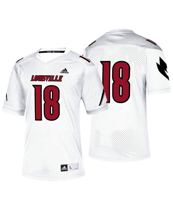 adidas Men's Louisville Cardinals White Replica Football Jersey