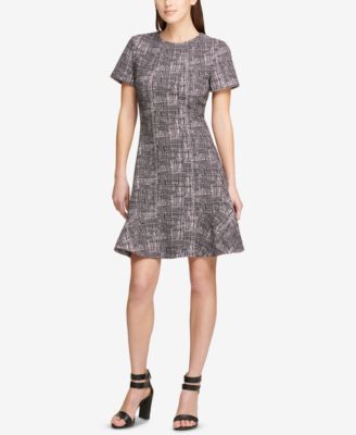 DKNY - Printed Fit & Flare Dress