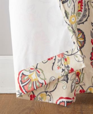 Jorah Botanical Print Thermal Insulated Room Darkening Grommet Curtain Panel