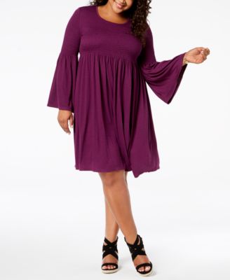 macy's purple dress plus size