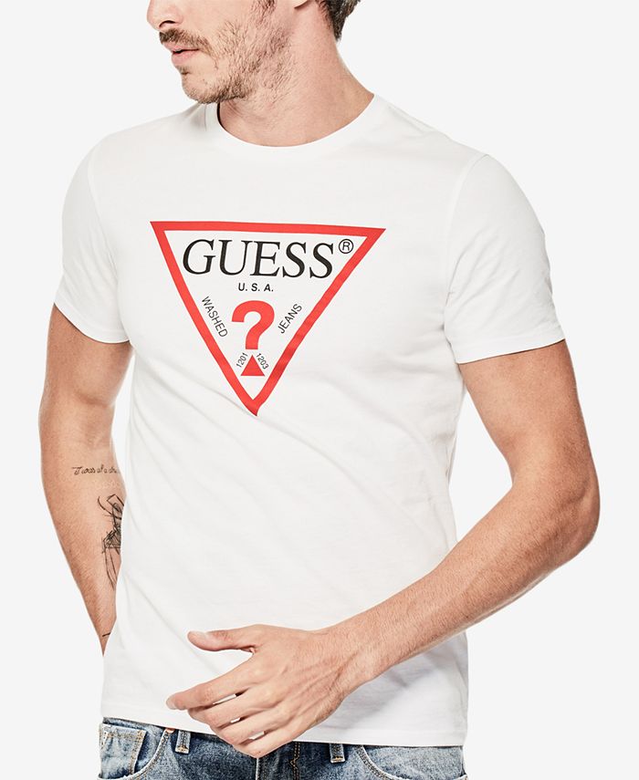 GUESS Men's Classic Logo T-Shirt & Reviews T-Shirts - Men - Macy's