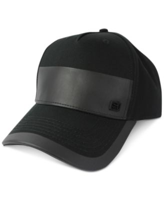 Sean John - Men's Faux Leather Patch Adjustable Baseball Cap