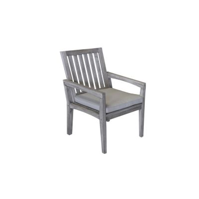 Driftwood Teak Surf Side Outdoor Dining Chair with Cushion