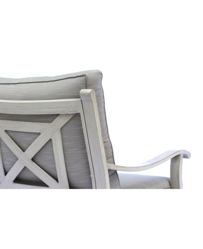 Courtyard Casual Torino Aluminum Outdoor Swivel Dining Chairs, Set of 2