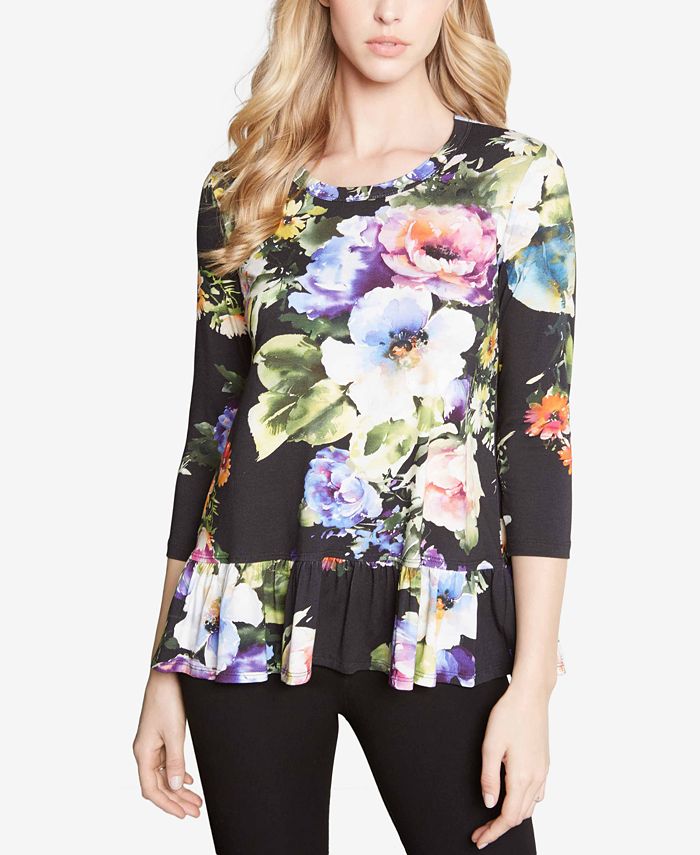 Karen kane ruffle on sale hem top