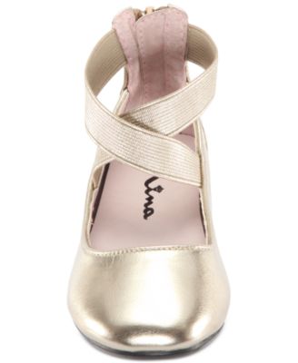 Big Girls Marissa Crisscross Ankle Strap Ballet Flat