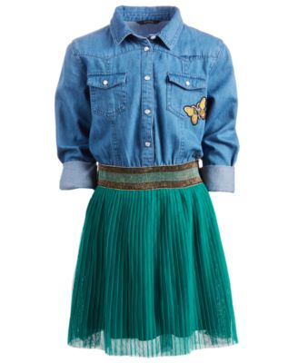 GUESS - Big Girls Layered-Look Shirtdress