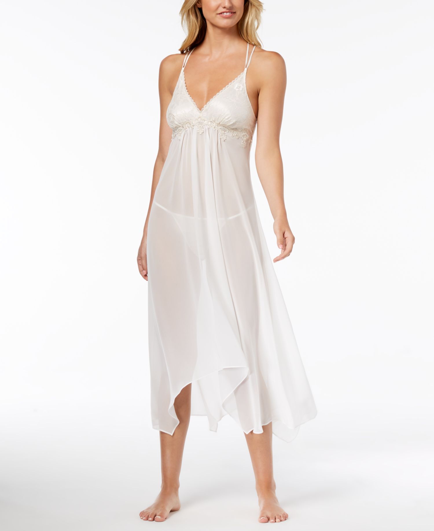 Keepsake Lace-Trim Chemise Nightgown Lingerie