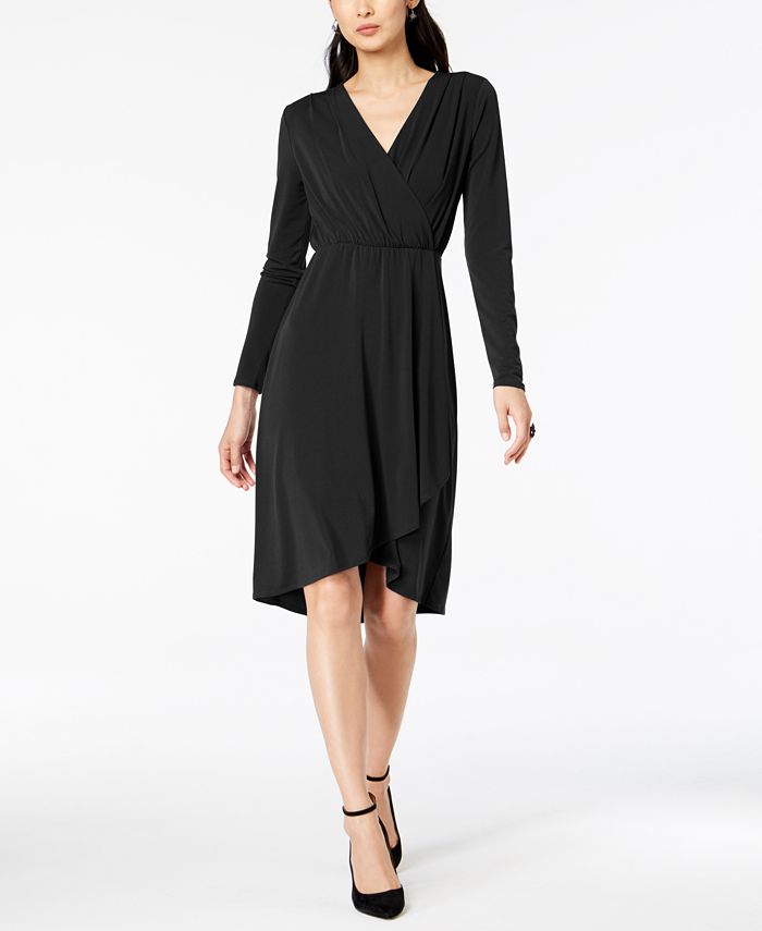 INC International Concepts I.N.C. Faux-Wrap Dress, Created for Macy's ...
